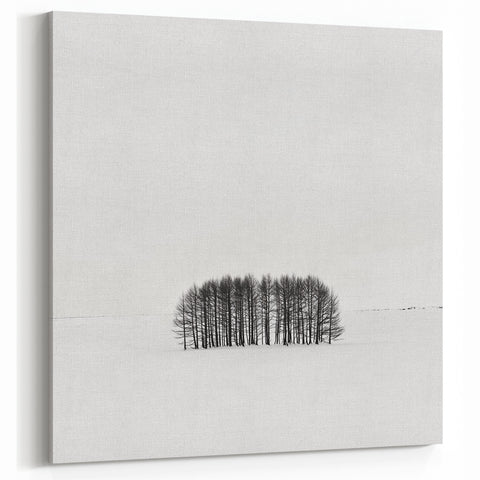 Abstract Nature Prints - Minimalist Winter Tree Cluster Artwork