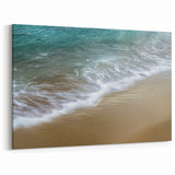 Coastal Retreat Wall Art - Serene Ocean Waves on Sandy Shore