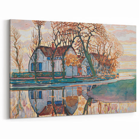 Farm near Duivendrecht" Modern Wall Art - Contemporary Landscape Decor