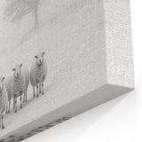 Winter Gathering - Minimalist Abstract Landscape Art