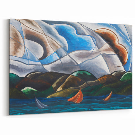 Clouds and Water" Abstract Modern Art - Contemporary Coastal Decor