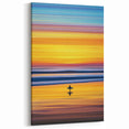 Surfer's Sunset - Vibrant Abstract Landscape Canvas Art