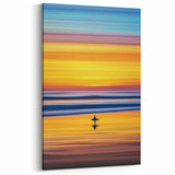 Surfer's Sunset - Vibrant Abstract Landscape Canvas Art