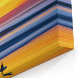 Surfer's Sunset - Vibrant Abstract Landscape Canvas Art