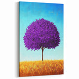 Vibrant Purple Tree - Modern Abstract Landscape Canvas Art