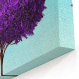 Vibrant Purple Tree - Modern Abstract Landscape Canvas Art