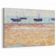 Four Boats at Grandcamp" Modern Wall Art - Contemporary Coastal Decor
