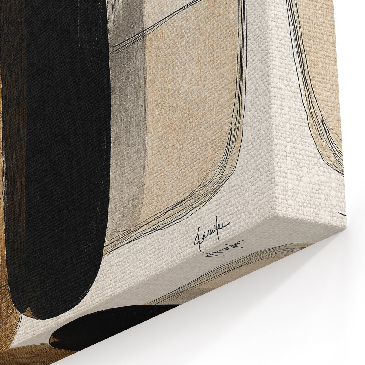 Contemporary Minimalist Art - Neutral Tones with Abstract Shapes