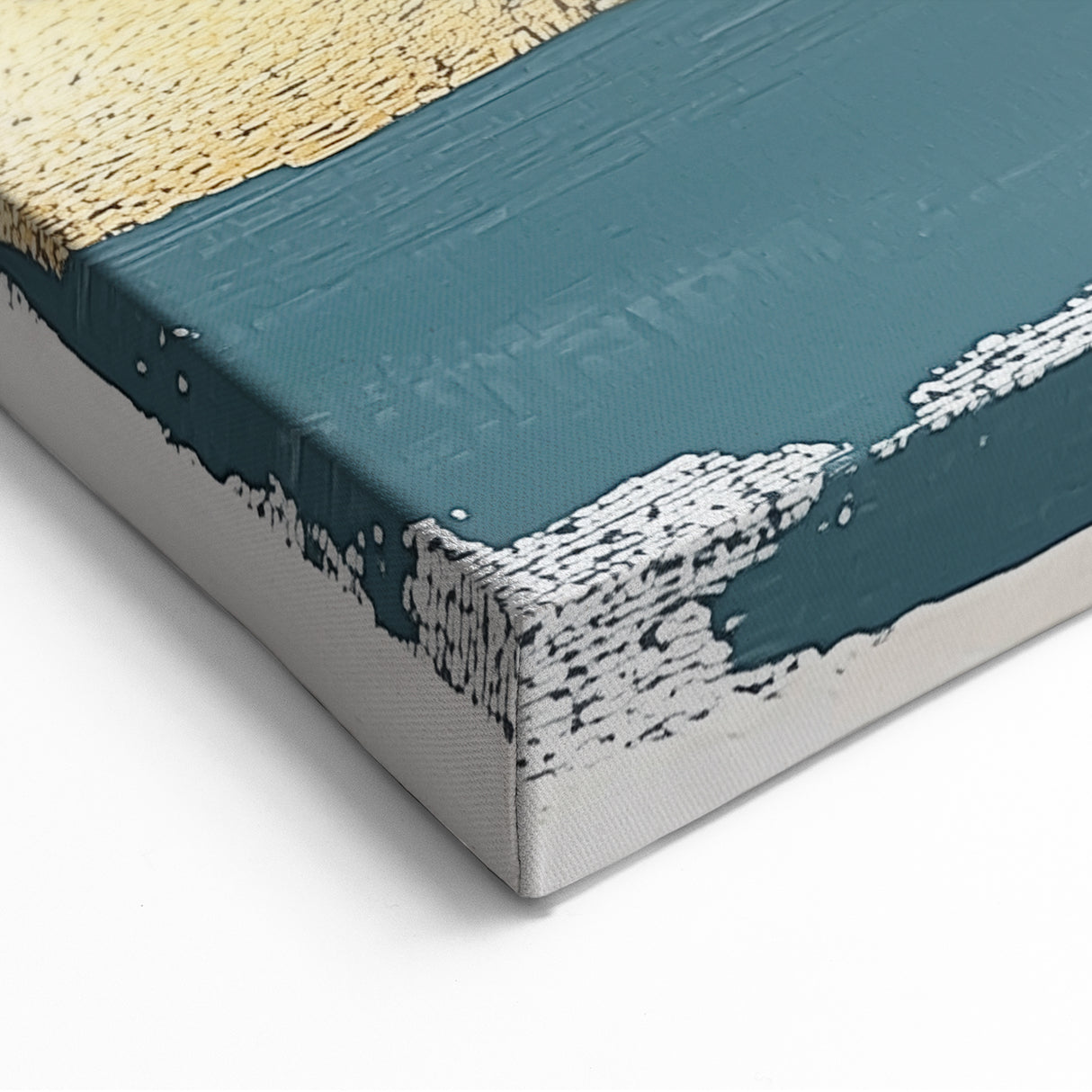 Modern Minimalist Abstract Art - Geometric Layers with Gold Accents