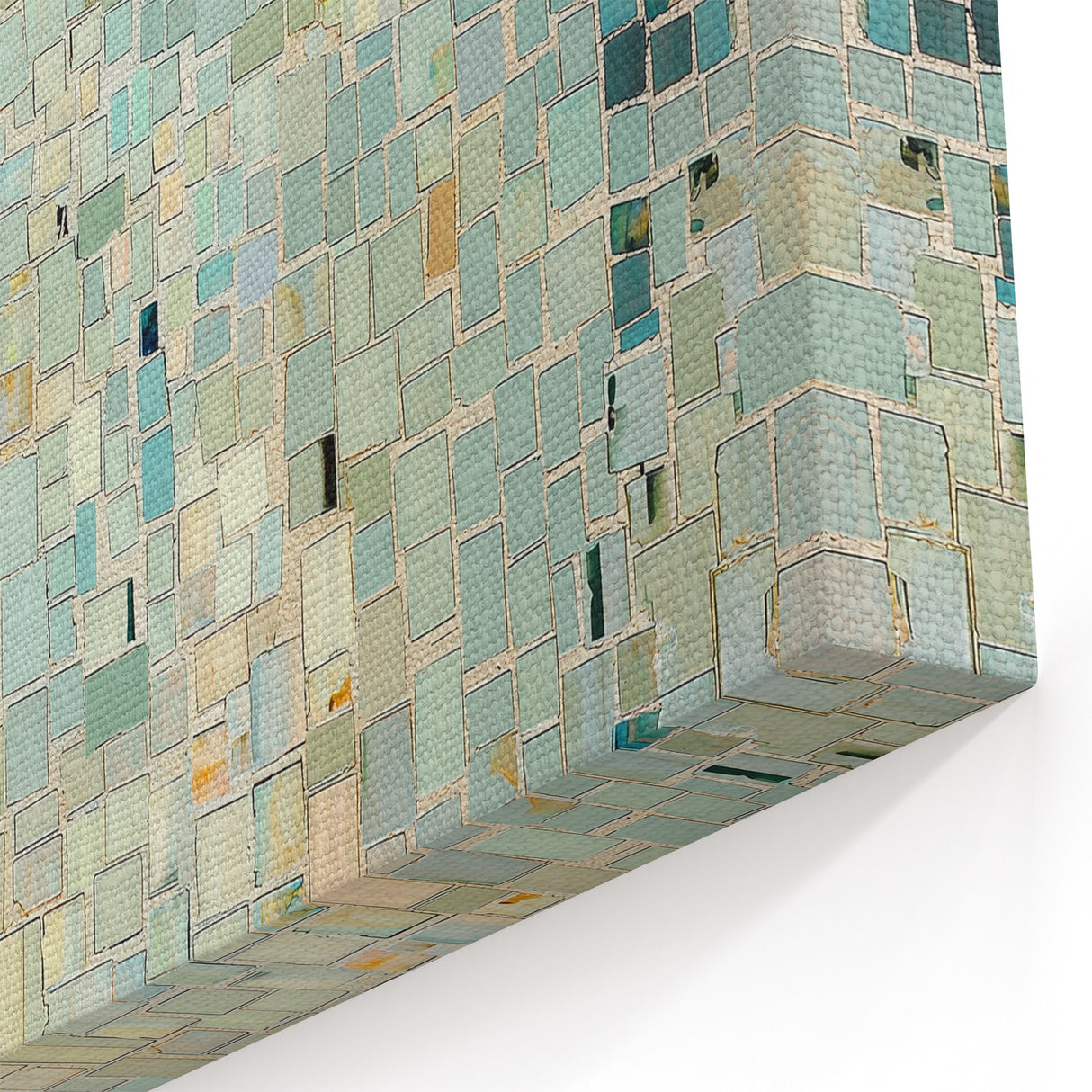 Minimalist Abstract Mosaic Art - Soft Geometric Tile Patterns