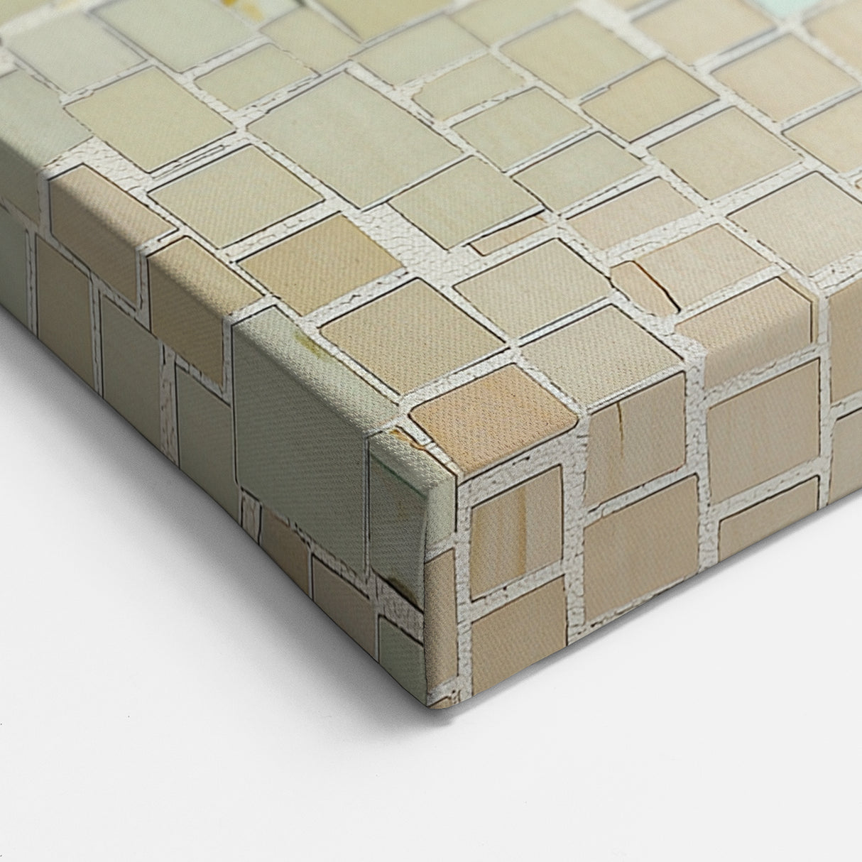 Minimalist Abstract Mosaic Art - Soft Geometric Tile Patterns