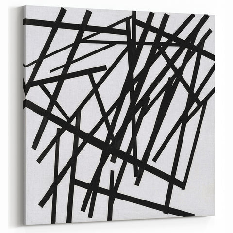 Minimalist Black and White Abstract Art