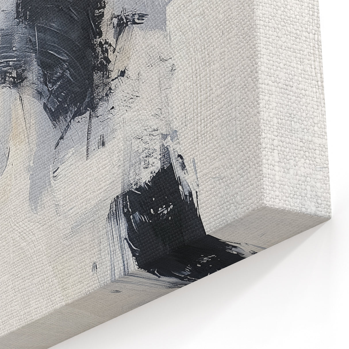 Abstract Monochrome Minimalist Art - Dynamic Black and Gray Strokes