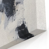 Abstract Monochrome Minimalist Art - Dynamic Black and Gray Strokes