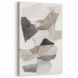 Abstract Minimalist Art - Neutral Textures and Layered Gray Tones