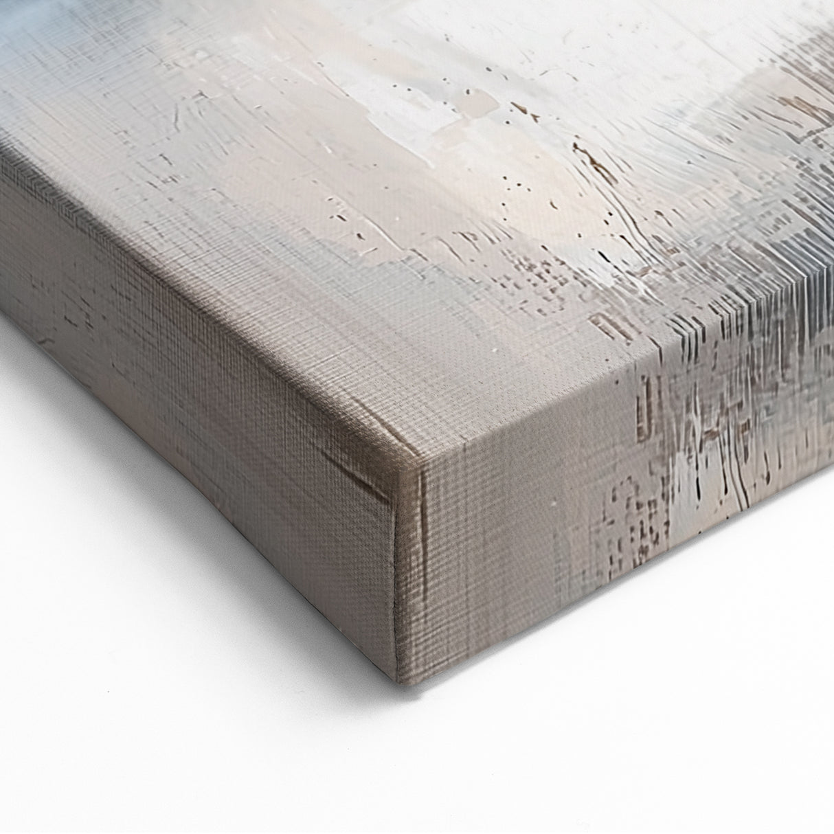 Abstract Minimalist Art - Teal and Gold Layers with Textured Accents