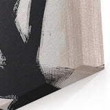 Minimalist Black and White Art - Bold Brushstroke Abstract Design