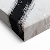 Minimalist Black and White Art - Bold Brushstroke Abstract Design