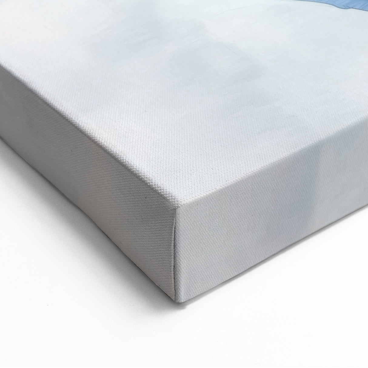 Minimalist Botanical Wall Art - Blue Leaves with Golden Accents