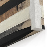 Minimalist Abstract Art - Neutral and Black Stripes with Textures
