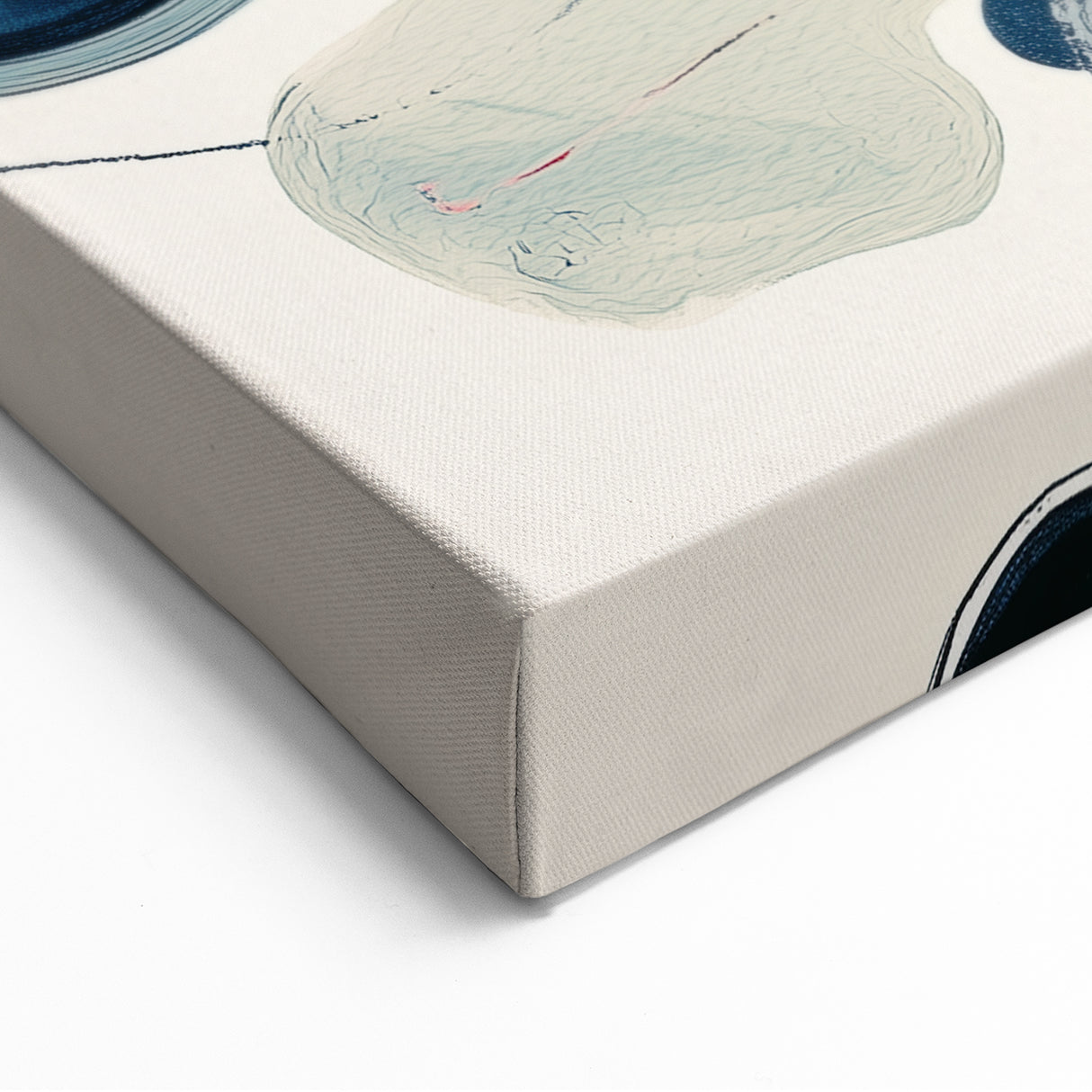 Contemporary Abstract Art - Navy, Orange, and Gold Brushstroke Motion