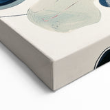 Contemporary Abstract Art - Navy, Orange, and Gold Brushstroke Motion