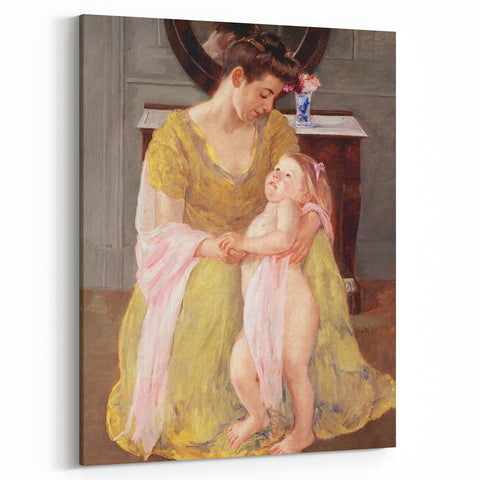 Mother and Child with Rose Scarf - Impressionist Art by Mary Cassatt