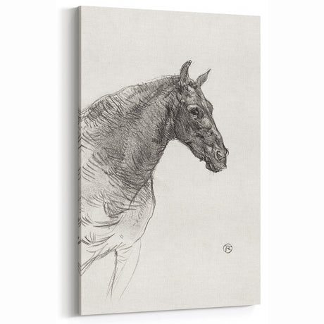 Old Horse - Impressionist Sketch Art by Henri de Toulouse-Lautrec