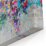 Vibrant Abstract Splatter Art - Dynamic Floral Canvas Wall Decor