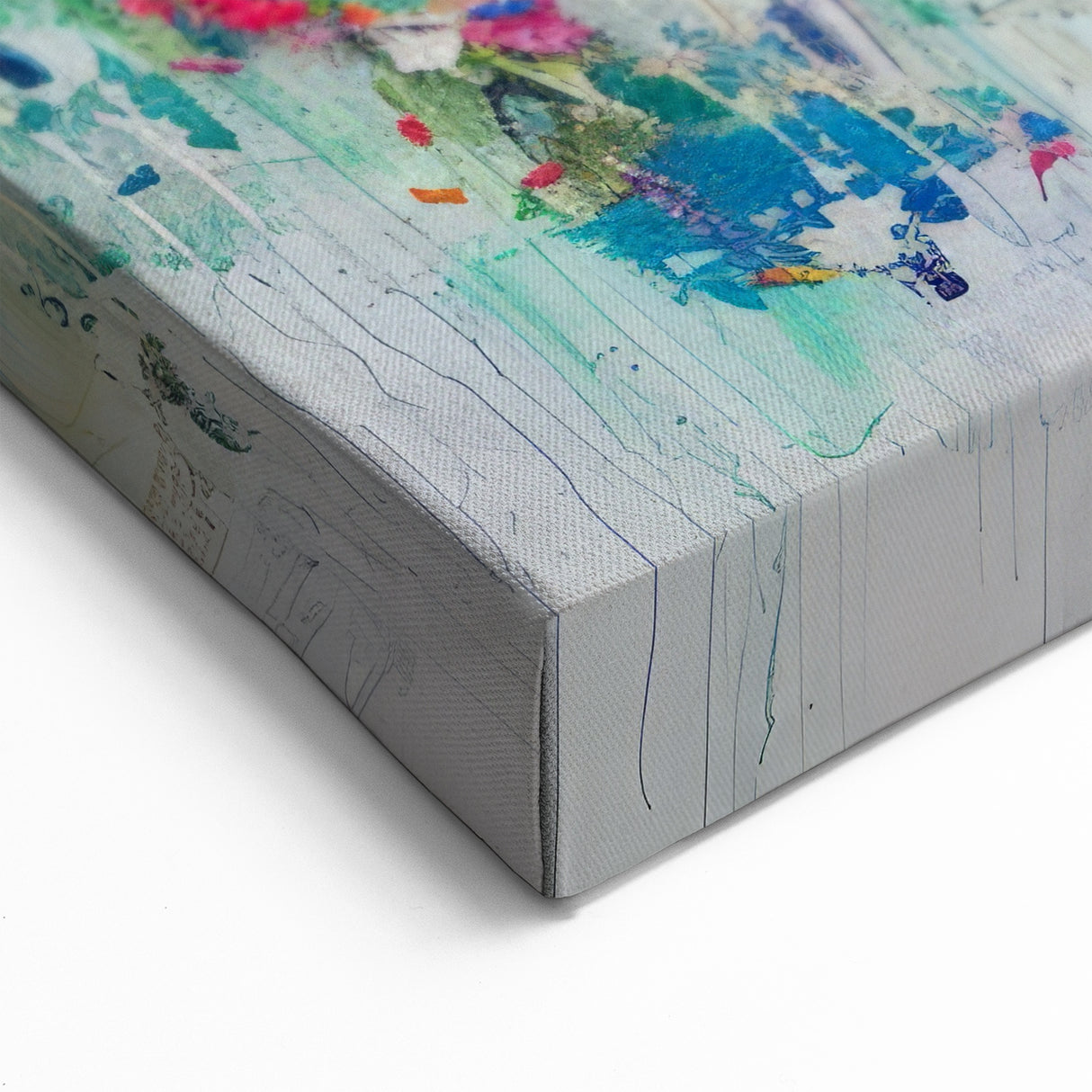 Vibrant Abstract Splatter Art - Dynamic Floral Canvas Wall Decor