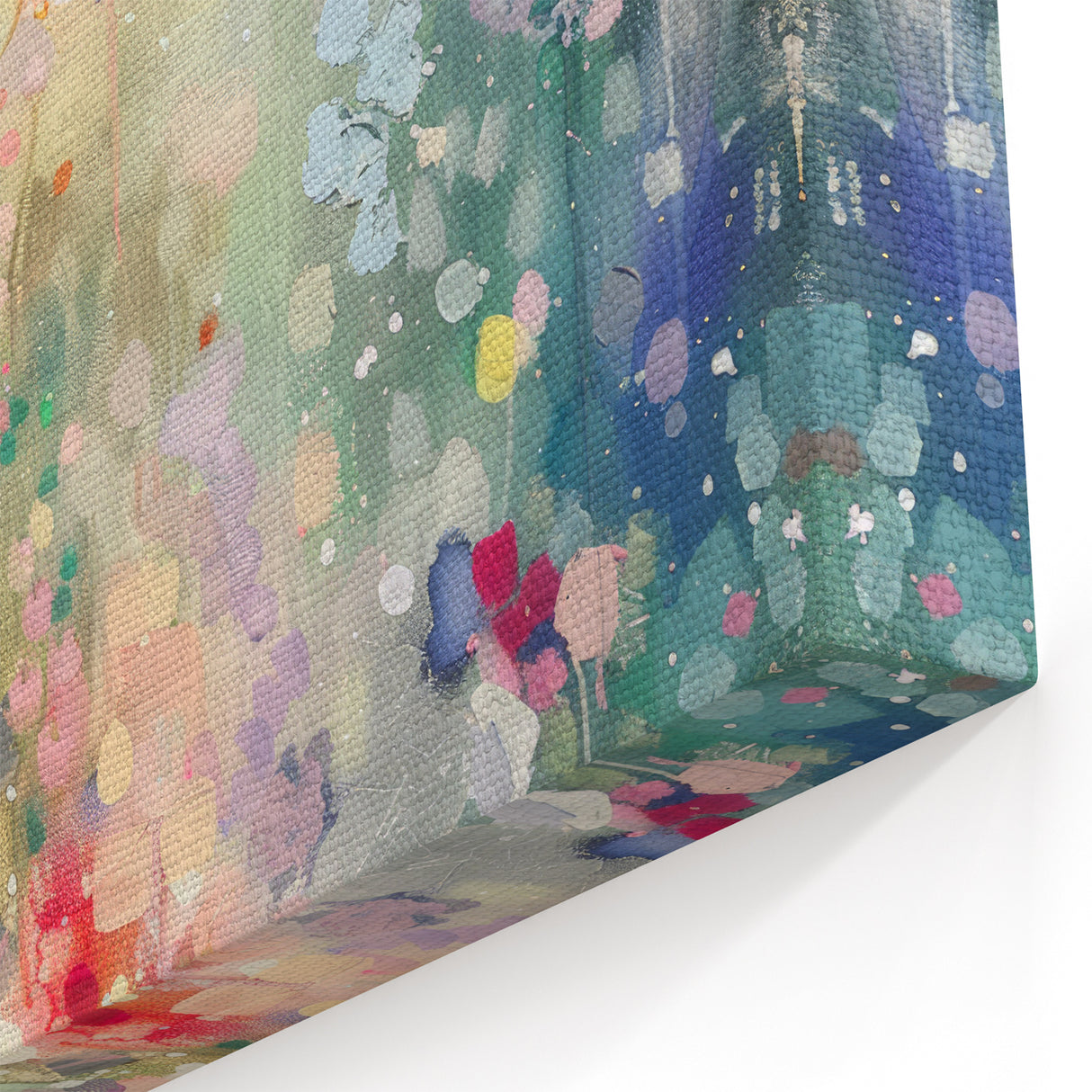 Soft Pastel Abstract Splatter Art - Dreamy Spots Canvas Wall Decor