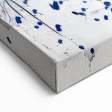 Bold Blue Abstract Splatter Art - Dynamic Tree Canvas Wall Decor