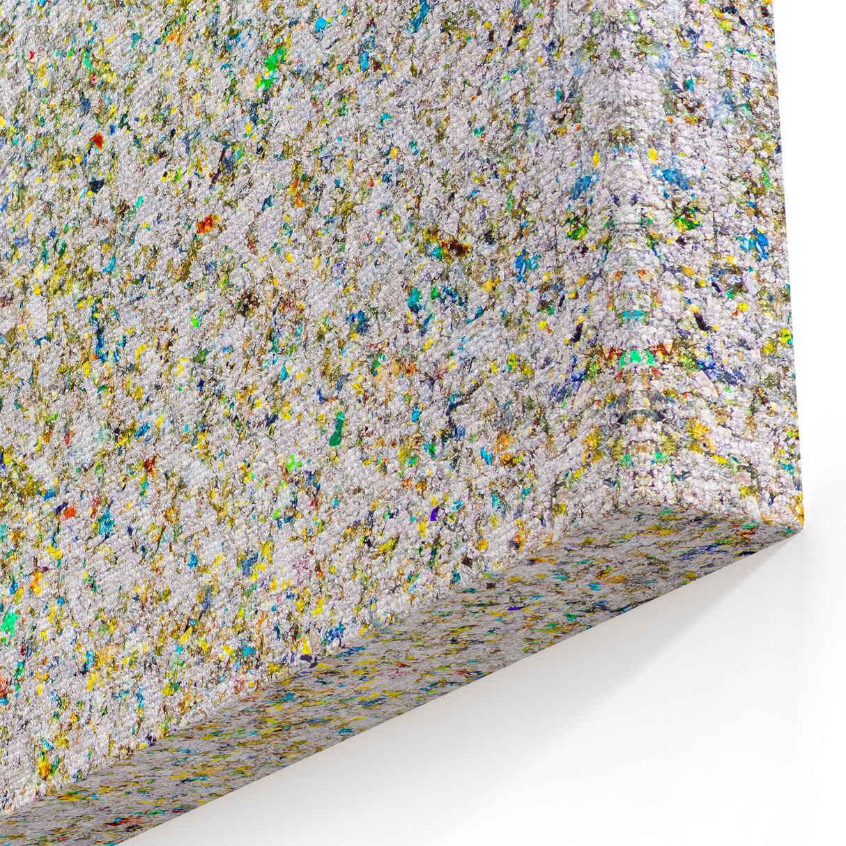 Shimmering Abstract Splatter Art - Glittering Multicolor Canvas Decor