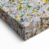 Shimmering Abstract Splatter Art - Glittering Multicolor Canvas Decor