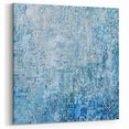 Textured Abstract Splatter Art - Blue Mosaic Canvas Wall Decor