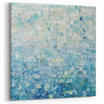 Soft Abstract Mosaic Art - Pastel Blue and Green Textured Wall Decor