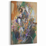 Expressive Abstract Splatter Art - Earthy Multicolor Modern Canvas Decor