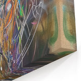 Expressive Abstract Splatter Art - Earthy Multicolor Modern Canvas Decor