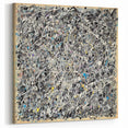Monochrome Abstract Splatter Art - Energetic Black and White Canvas