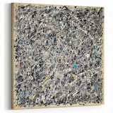 Monochrome Abstract Splatter Art - Energetic Black and White Canvas