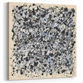 Minimalistic Abstract Splatter Art - Black and White Modern Canvas