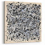 Minimalistic Abstract Splatter Art - Black and White Modern Canvas