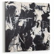 Bold Monochrome Abstract Splatter Art - Black and White Canvas Decor