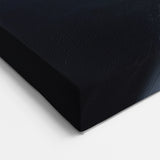 Dynamic Abstract Floral Art - Bold Black and White Canvas with Orange