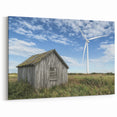 Rustic Wooden Barn with Windmill - Barn Wall Art for Country Decor