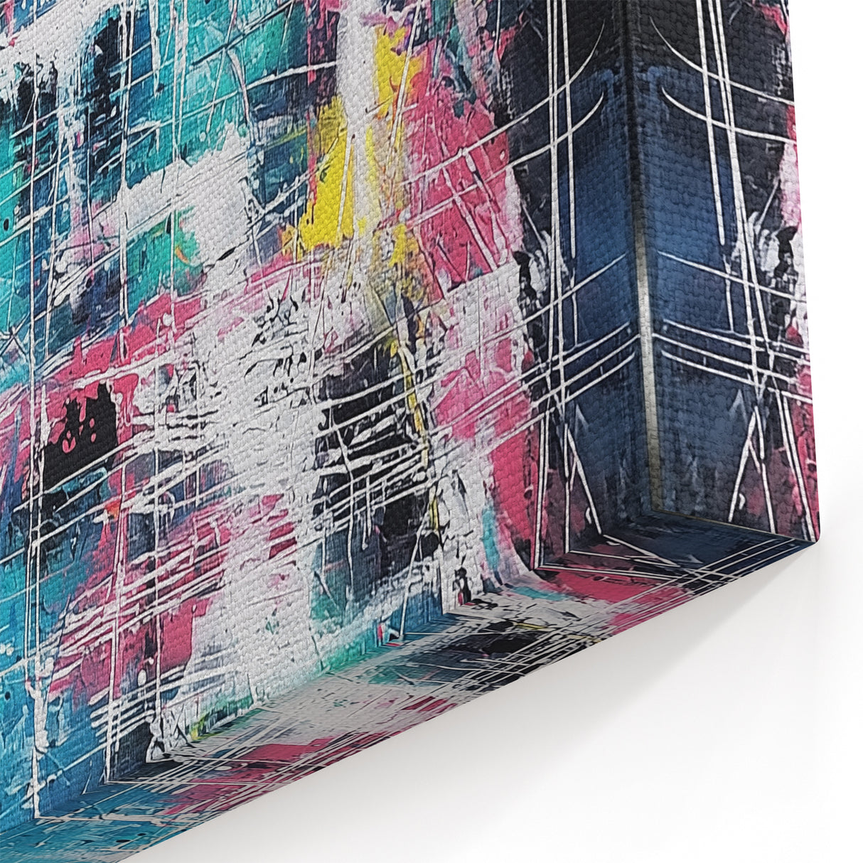 Vibrant Abstract Splatter Art - Bold Multicolor Canvas Wall Decor