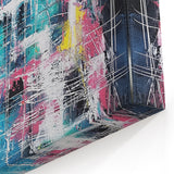 Vibrant Abstract Splatter Art - Bold Multicolor Canvas Wall Decor