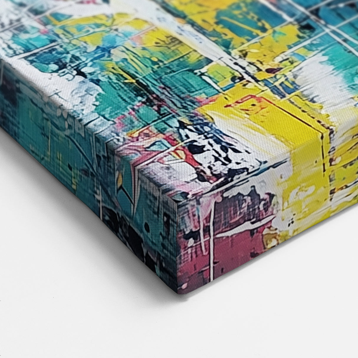 Vibrant Abstract Splatter Art - Bold Multicolor Canvas Wall Decor