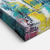 Vibrant Abstract Splatter Art - Bold Multicolor Canvas Wall Decor
