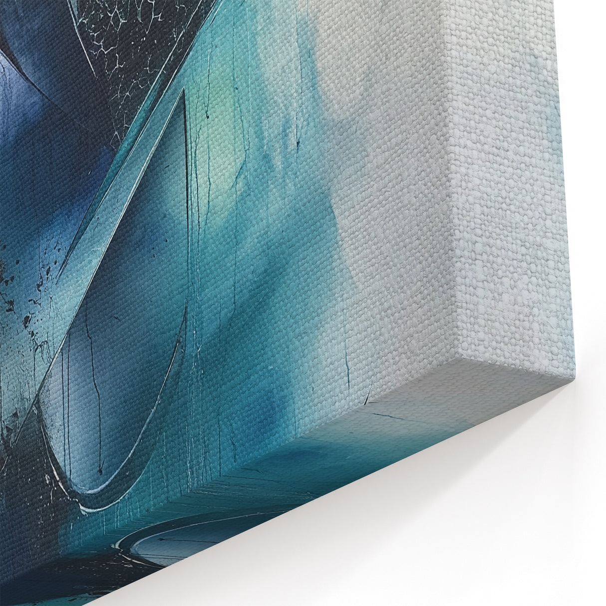 Ocean Breeze Abstract Splatter Art - Modern Wall Decor Canvas